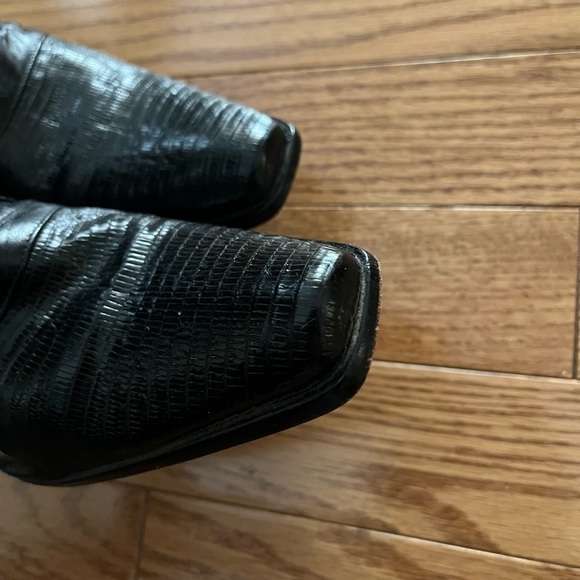 [MX23.5/US 6.5]Franco Cuadro Mixed Leather Heeled Mid Calf Boots Retro Boho - Picture 6 of 10